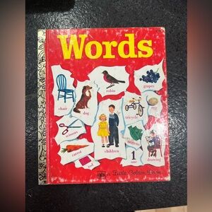 Vintage 1976 Little Golden Book Of Words Children's Book